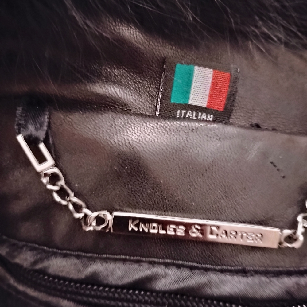 Men's Black Leather Jacket - Picture 6 of 12